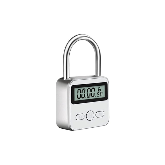 Smart Timing Padlock LCD Display USB Rechargeable Anti Addiction Electronic Lock ,Keyless Entry Design