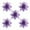 Purple, variant on 100Fens Christmas Tree Ornaments Christmas Simulation Flower Xmas Ornament 5Pcs