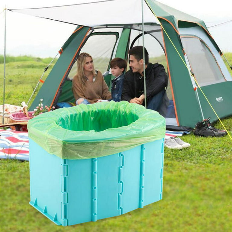 Outdoor Camping Kit Pop Up Privacy Tent With Folding Toilet Potty Urinal  Seats 