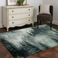 Area Rug for Living Room, Green Mountain Non-Slip Indoor Large Carpet ...