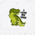 thumbnail image 4 of Inktastic I Love My Dad with Baby and Daddy Tyranasaurus Rex Girls Toddler Dress, 4 of 5
