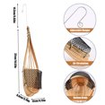 thumbnail image 2 of Bamboo and Wood Hanging Basket with Iron Wire Handle, 2 of 5