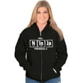 thumbnail image 3 of Im A Ninja Periodically Science Nerd Zip Up Hoodie Men's Women's Brisco Brands S, 3 of 5