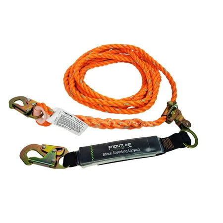 Frontline Premium Vertical Lifeline with Openable Rope Grab and Shock Pack