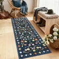 thumbnail image 1 of Gaderth 2x6 Floral Butterfly Runner Rug, Machine Washable Living Room Rug With Non Slip TPR Backing, Stain Resistant Low Pile Indoor Carpet For Bedroom Dining Room Nursery Home Office, 1 of 10