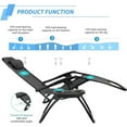 thumbnail image 2 of SAYFUT Outdoor Zero Gravity Chairs Set of 2 with Pillows Cup Holders and Matching Table with Built-in Cup Holders, 2 of 7