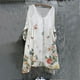 thumbnail image 2 of Vestido HUOGUO Vintage Floral Manga 3/4 para mujer, talla grande, 2 of 5