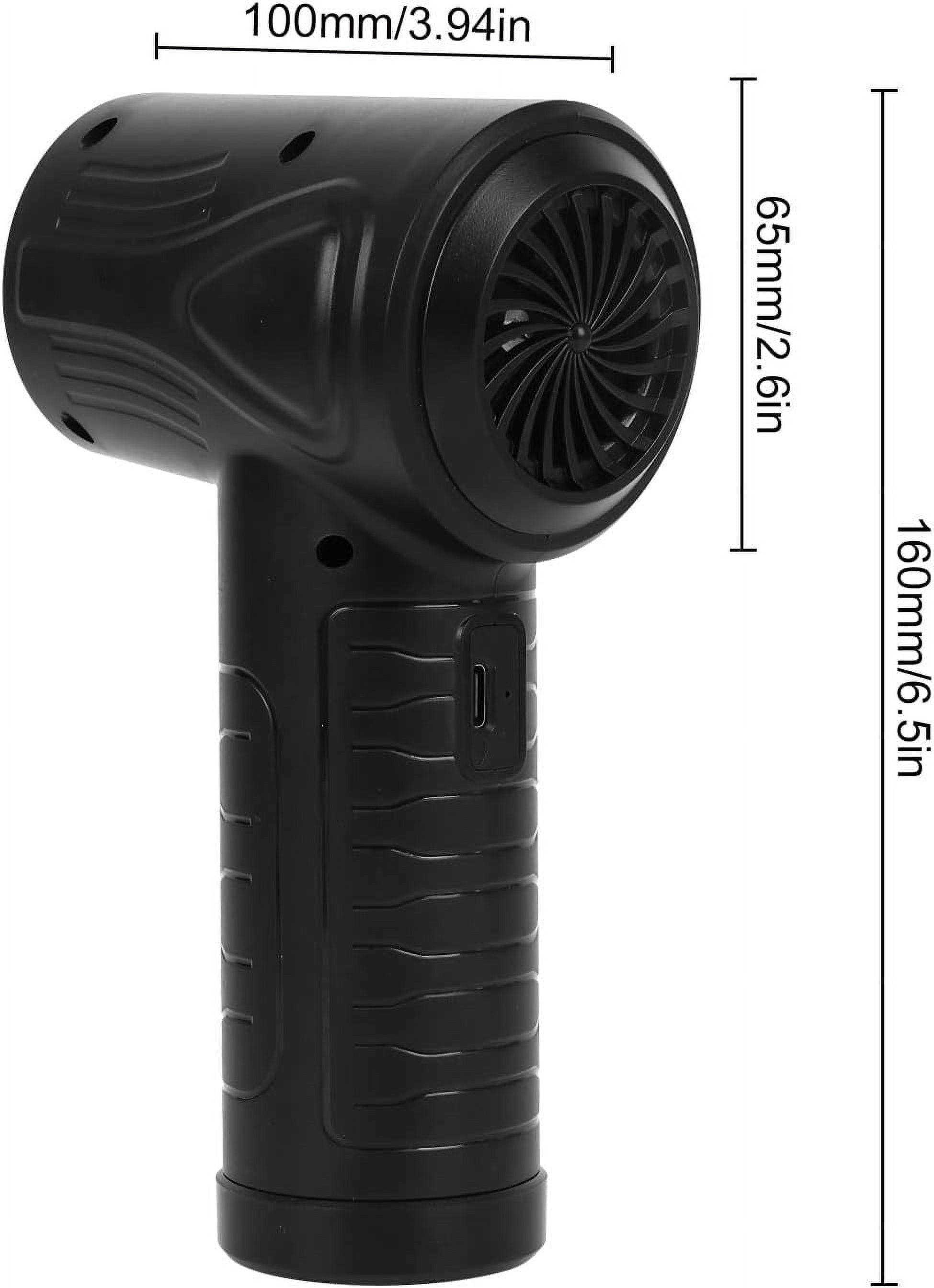 High Power Cordless Car Vacuum Cleaner & Air Duster | Portable Handheld USB Rechargeable | 91000RPM Blower | Multi-Use for Auto, Home, Office | 5 Nozzles, Brush | 16x10x6.5cm | 1 Pack