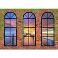 thumbnail image 4 of Idea4wall 4pcs Vies from French Window Peel and Stick Wallpaper Removable Wall Murals Large Wall Stickers for Home Decoration, 66"x24", 4 of 5
