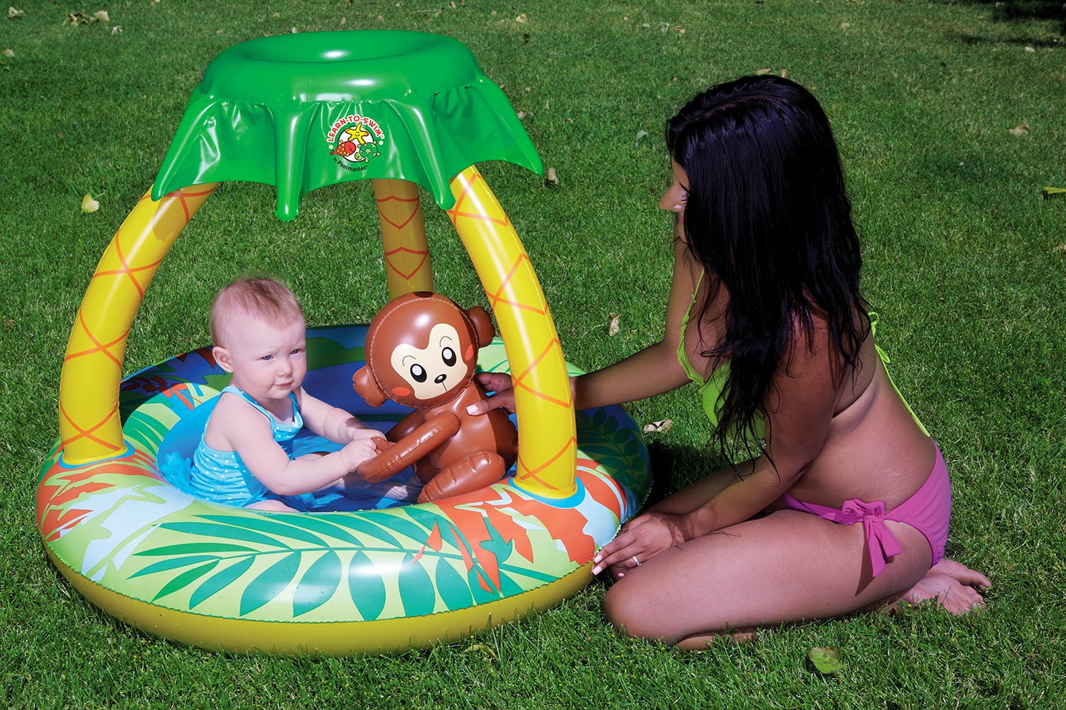 Poolmaster Go Bananas Monkey Inflatable Kiddie Pool