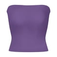 thumbnail image 6 of Womens Strapless Tube Top Bandeau Crop Tops Slim Fit Stretch Strapless Camisole Summer Casual Basic Solid Color Sleeveless Tank Top for Women, 6 of 9