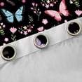 thumbnail image 4 of Manfei Kawaii Butterfly Black Out Curtains,Cute Rustic Flower Curtains Pack of 2 (42x63 Each),Pink Blue Black Bedroom Curtains For Girls Teens,Luxury Bedroom Decor, 4 of 6