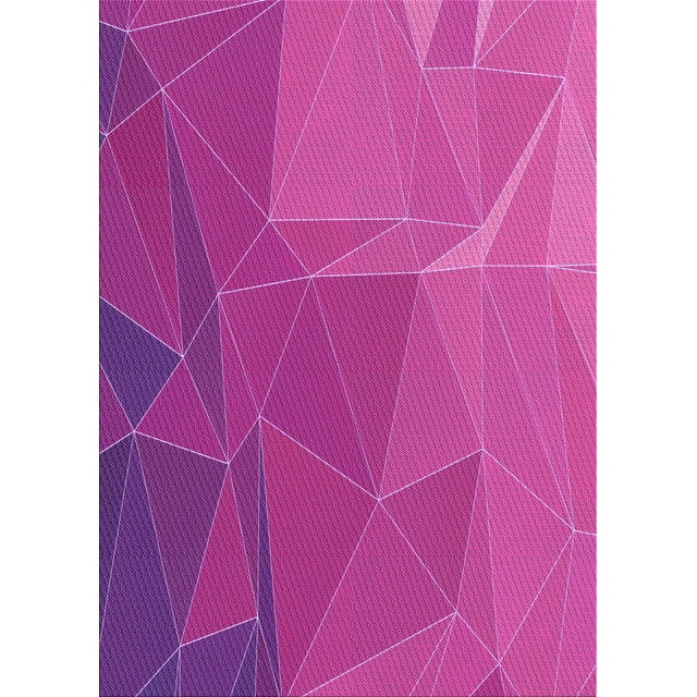 Ahgly Company Tapis d'Intérieur Lavables en Machine, Rectangles de Transition Rose Foncé, 5' x 8'