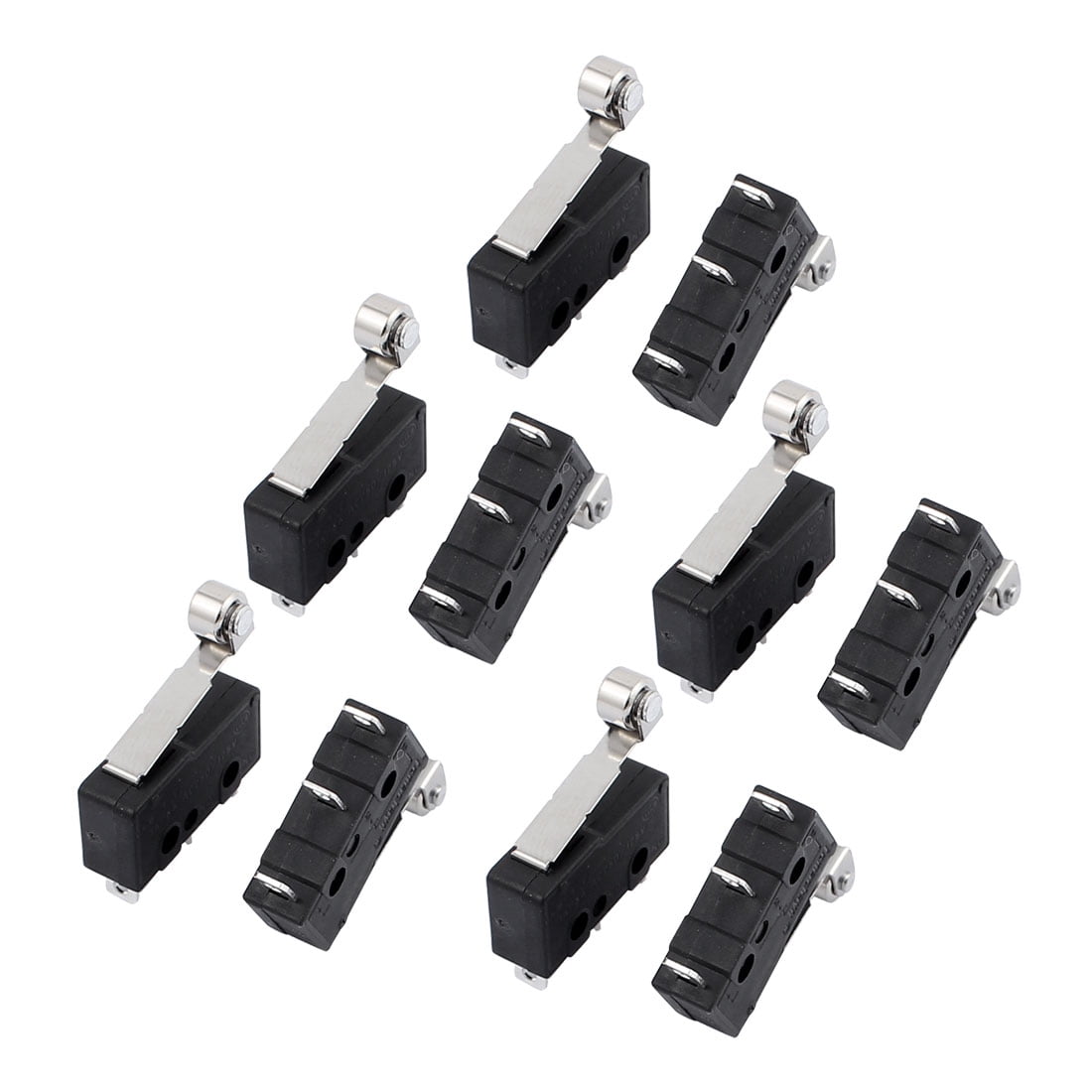 10Pcs AC250/125V 3A 3P Momentary 18mm Lever Arm Micro Switch Black KW12