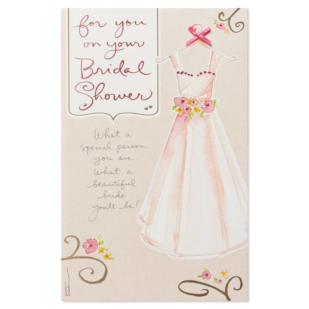 American Greetings Dress Happy Bridal Shower Wedding Card with Foil