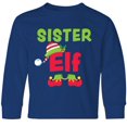 thumbnail image 3 of Inktastic Christmas Sister Elf Long Sleeve Youth T-Shirt, 3 of 5