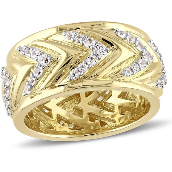 Everly Men's Sapphire and 18k Yellow Gold Plated Ring