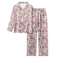 thumbnail image 6 of Gubotare Girl Christmas Pajamas Cartoon Printed Pajamas for girl Girls Long Sleeve Shirt with Pj Pants Sleepwear Home Wear 2 Piece Pajama Sets Size 13-14 (Hot Pink,13-14 Years), 6 of 6