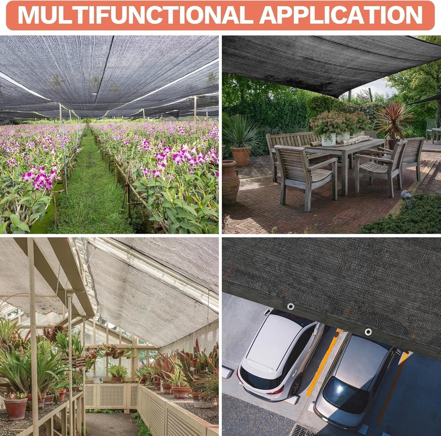 ColourTree 90% 7' x 23' Grey Custom Size Shade Cloth/ Privacy Screen with Grommets for Pergola, Outdoor, Patio, Garden Fence, Apartments Railing, Dog Kennel Cover Canopy （We Make Custom Size )