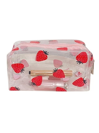 Walbest Portable (Made of PVC & Leather) Large-capacity Translucent Travel Wash Bag, Waterproof Stain Resistant Matte Makeup Cosmetic Bag, Skin Care