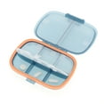 thumbnail image 2 of Unique Bargains 1 Pc 8 Grids Double Layer Pill Case for Travel Blue, 2 of 6