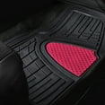 thumbnail image 4 of FH Group Premium Floor Mats Tall Channel Trimmable Rubber Mats - 3Pcs Full Set, 4 of 5