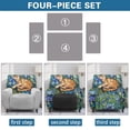 thumbnail image 6 of Garronmavis Cat Blue Flower Oil Painting Recliner Cover with Storage Pocket Lazy Boy Recliner Covers Non-Slip Sofa Slipcover Stain Against Washable Reclining Chair Cover for Living Room Bedroom, 6 of 7
