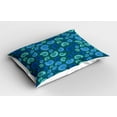 thumbnail image 2 of Ambesonne Shells Pillow Sham 2 Pack, Periwinkle and Vortex, 30"x20", Blue Violet Dark Teal, 2 of 3
