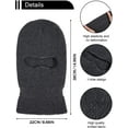 thumbnail image 3 of Viworld 1 Hole Knitted Full Face Cover Hat Ski Mask Soft Winter Balaclava Cap Warm Knit Outdoor Sport Cycling Hat, 3 of 5