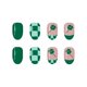 thumbnail image 2 of 24 piezas de uñas postizas con diseño de armadura verde a cuadros franceses del Día de San Patricio, 2 of 9
