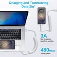 thumbnail image 4 of Charger Block, Wall Charger Adapter with Coild USB A to Type C Cable 6FT, Power Delivery Fast Charging Cord USB Charger Brick Cube Charger Station Compatible for iPhone Samsung Android, White, 4 of 7