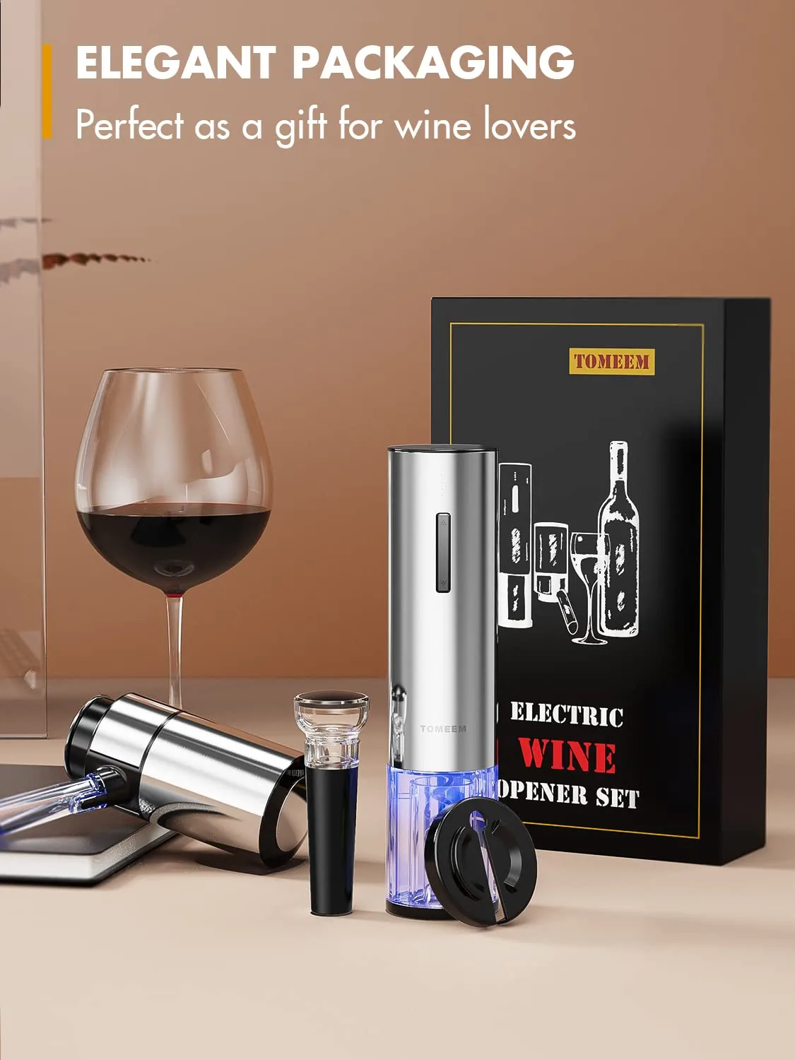 Royaluxe - Deluxe 7 Piece Electric Wine Opener Gift India | Ubuy