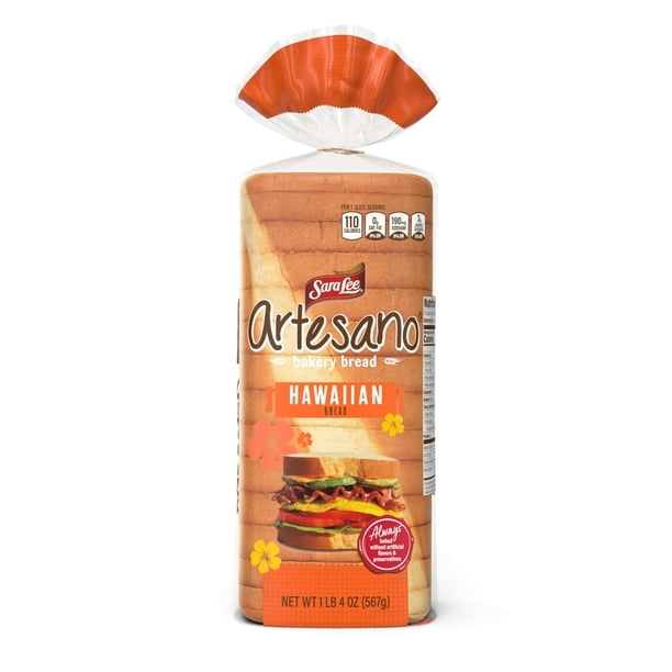 Sara Lee Artesano Hawaiian Bread 20 oz Sweet Pre-sliced Hawaiian Bread Bag (Pack of 3)