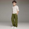 thumbnail image 2 of Gibobby Boys Pants Toddler Boys Straight-Leg Soft Pants 12 18Months 2T 3T 4T Lightweight Trousers With Side Pockets For Winter Fall Toddler Warm Sweatpants(4-5 Years,AG), 2 of 8