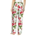 thumbnail image 3 of Picia Strawberry1 Womens Soft Woven Cotton Elastic Waistband Sleep Pajama Pant Lounge Sleep Pant With Pockets And Drawstring-X-Large, 3 of 9