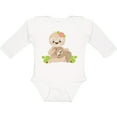 thumbnail image 3 of Inktastic Sloth Mom with Baby Sloth and Flowers Boys or Girls Long Sleeve Baby Bodysuit, 3 of 5