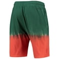 thumbnail image 3 of Men's Mitchell & Ness Orange/Green Miami Hurricanes Tie-Dye Shorts, 3 of 3