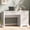 White, variant on Vabches 47" Fluted Executive Desk with Power Outlet & File Drawer, Home Office Computer Desk with USB Charging Station