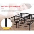thumbnail image 7 of FDW Bed Frame Queen Metal Base Mattress Foundation Heavy Duty Steel Replaces Box Spring,Black, 7 of 7