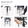 thumbnail image 3 of EVER ADVANCED Tall Folding Camping Director Chair with Side Table, 30.7" Seat Height for Makeup Artists, Sports & Outdoor Events, Grey, 3 of 6