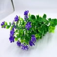 thumbnail image 6 of Sinhoon 6Pcs Artificial Flowers Fake Outdoor UV Resistant Plants Faux Plastic Outside Hanging Planter Home Garden Decor Flower, 6 of 10