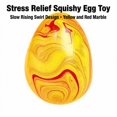 thumbnail image 2 of Relaxation Squishy Egg Toy with Slow Rising Swirl Design, 1-Pack, Yellow and Red Marble, for Easter Basket Stuffers, Squeeze Toy, 2 of 3