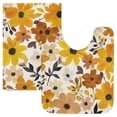 thumbnail image 7 of Yayeee Bath Rugs for Bathroom Floor Set of 2 Non Slip Fluffy Soft Absorbent Mat, Yellow Flowers, 7 of 7