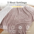 thumbnail image 3 of GARVEE Electric Heated Blanket,Queen Size 84"×90" Flannel Sherpa,5 Heat Settings and 10 Hours Auto Shut Off,Pink, 3 of 8