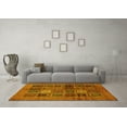 thumbnail image 3 of Ahgly Company Indoor Rectangle Abstract Yellow Modern Area Rugs, 2' x 5', 3 of 4