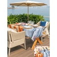 thumbnail image 4 of Outdoor Tablecloth with Umbrella Hole and Zipper, Fall Pumpkin Rectangle Table Cloth 60x102 Inch Waterproof Tablecloth, Thanksgiving Orange Blue White Leaves Picnic Table Cover for Patio Camping, 4 of 7