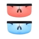 thumbnail image 1 of 2PCS Gafas de visera unisex Lente plana de una pieza Gafas de protección de verano Rojo + azul Yuyangstore Gafas de sol con visera espejada, 1 of 8