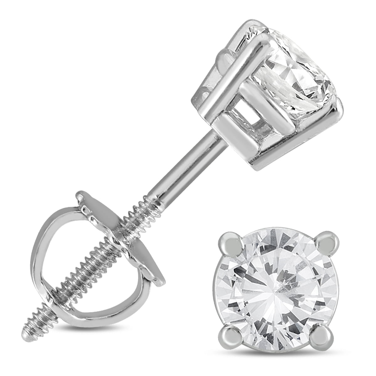 Szul Jewelry - 3/4 Carat TW AGS Certified Round Diamond Solitaire Stud ...