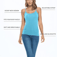 thumbnail image 2 of M&M SCRUBS Women's Soft and Breathable Cotton Stretch Camisole with Adjustable Strap Tank Top (Water Blue, Large), 2 of 6