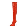 thumbnail image 2 of Over the Knee Boots for Women with Heel Suede Thigh High Boots Stretch S`exy Pointed Toe Stiletto Long Boot Shoes, 2 of 8